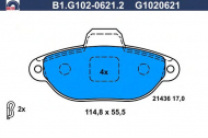 Комплект тормозных колодок GALFER B1.G102-0621.2