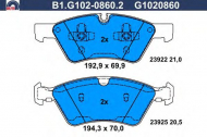 Комплект тормозных колодок GALFER B1.G102-0860.2