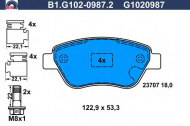 Комплект тормозных колодок GALFER B1.G102-0987.2