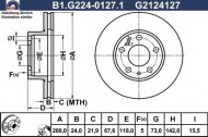 Тормозной диск GALFER B1.G224-0127.1