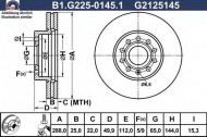 Тормозной диск GALFER B1.G225-0145.1
