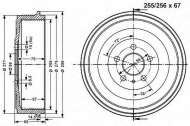 Тормозный барабан VEMA 801004