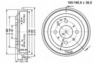 Тормозный барабан VEMA 801286