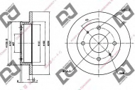 Тормозной диск DJ PARTS BD1276