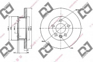 Тормозной диск DJ PARTS BD1846