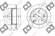 Тормозной диск DJ PARTS BD1370