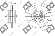 Тормозной диск DJ PARTS BD1608