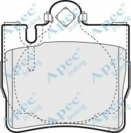 Комплект тормозных колодок APEC braking PAD1156