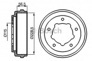 Тормозный барабан BOSCH 0 986 477 028
