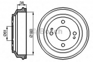 Тормозный барабан BOSCH 0 986 477 063