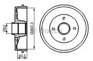 Тормозный барабан BOSCH 0 986 477 120