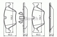 Комплект тормозных колодок BOSCH 0 986 494 117
