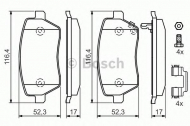 Комплект тормозных колодок BOSCH 0 986 494 160