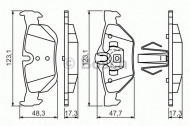 Комплект тормозных колодок BOSCH 0 986 494 272