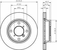 Тормозной диск HELLA PAGID 8DD 355 106-231