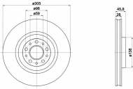 Тормозной диск HELLA PAGID 8DD 355 117-951