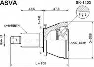 Шарнирный комплект ASVA SK-1403