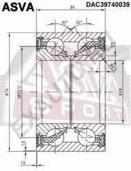 Подшипник ASVA DAC39740039