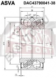Подшипник ASVA DAC43790041-38