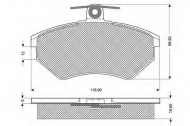 Комплект тормозных колодок PROCODIS FRANCE PF1011
