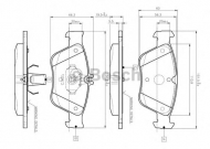 Комплект тормозных колодок BOSCH 0 986 TB2 033