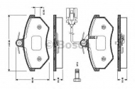 Комплект тормозных колодок BOSCH 0 986 TB2 072
