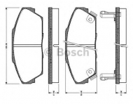 Комплект тормозных колодок BOSCH 0 986 TB2 124