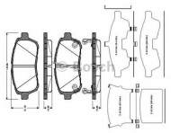 Комплект тормозных колодок BOSCH 0 986 TB3 010