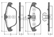 Комплект тормозных колодок BOSCH 0 986 TB3 049