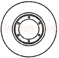 Тормозной диск BENDIX 561168B