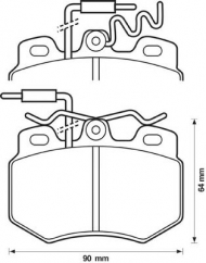 Комплект тормозных колодок BENDIX 571319B