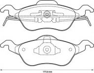 Комплект тормозных колодок BENDIX 571967B