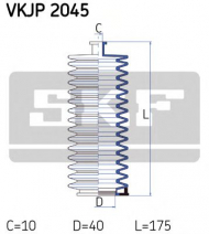 Комплект пыльника SKF VKJP 2045