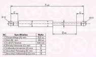 Газовая пружина KLOKKERHOLM 20367100