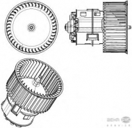 вентилятор HELLA 8EW 351 104-441