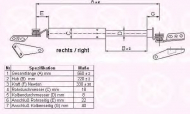 Газовая пружина KLOKKERHOLM 16287102