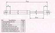 Газовая пружина KLOKKERHOLM 25517100