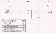 Газовая пружина KLOKKERHOLM 00187120