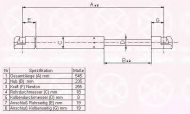 Газовая пружина KLOKKERHOLM 05302800
