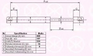 Газовая пружина KLOKKERHOLM 40017100