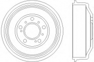 Тормозный барабан HELLA 8DT 355 300-061