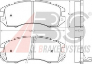 Комплект тормозных колодок A.B.S. 36720 OE