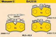 Комплект тормозных колодок BARUM BA2036