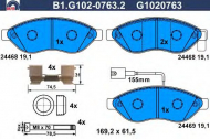 Комплект тормозных колодок GALFER B1.G102-0763.2