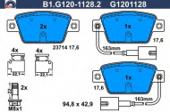 Комплект тормозных колодок GALFER B1.G120-1128.2