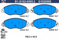 Комплект тормозных колодок GALFER B1.G102-0595.2