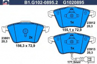Комплект тормозных колодок GALFER B1.G102-0895.2