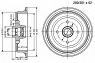 Тормозный барабан VEMA 801113
