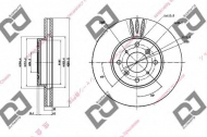 Тормозной диск DJ PARTS BD1681