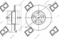 Тормозной диск DJ PARTS BD1589